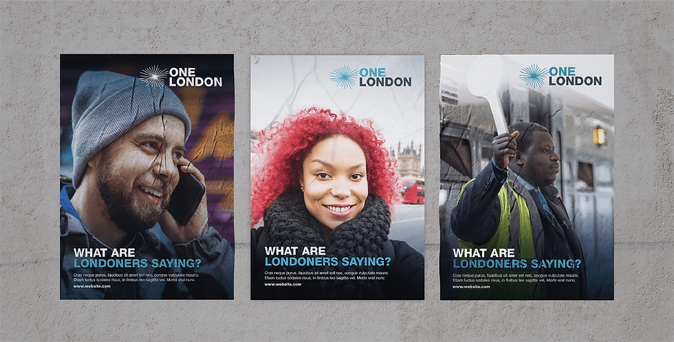 Poster design for the OneLondon campaign, encouraging Londoners to have their say on health data useage