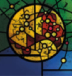 Illustrationof stained glass window in Soutwark cathedral