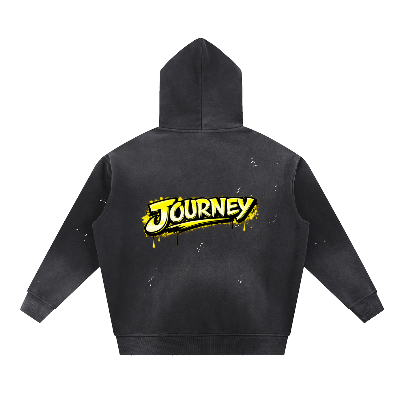 Vintage Washed Frayed Fleece Hoodie