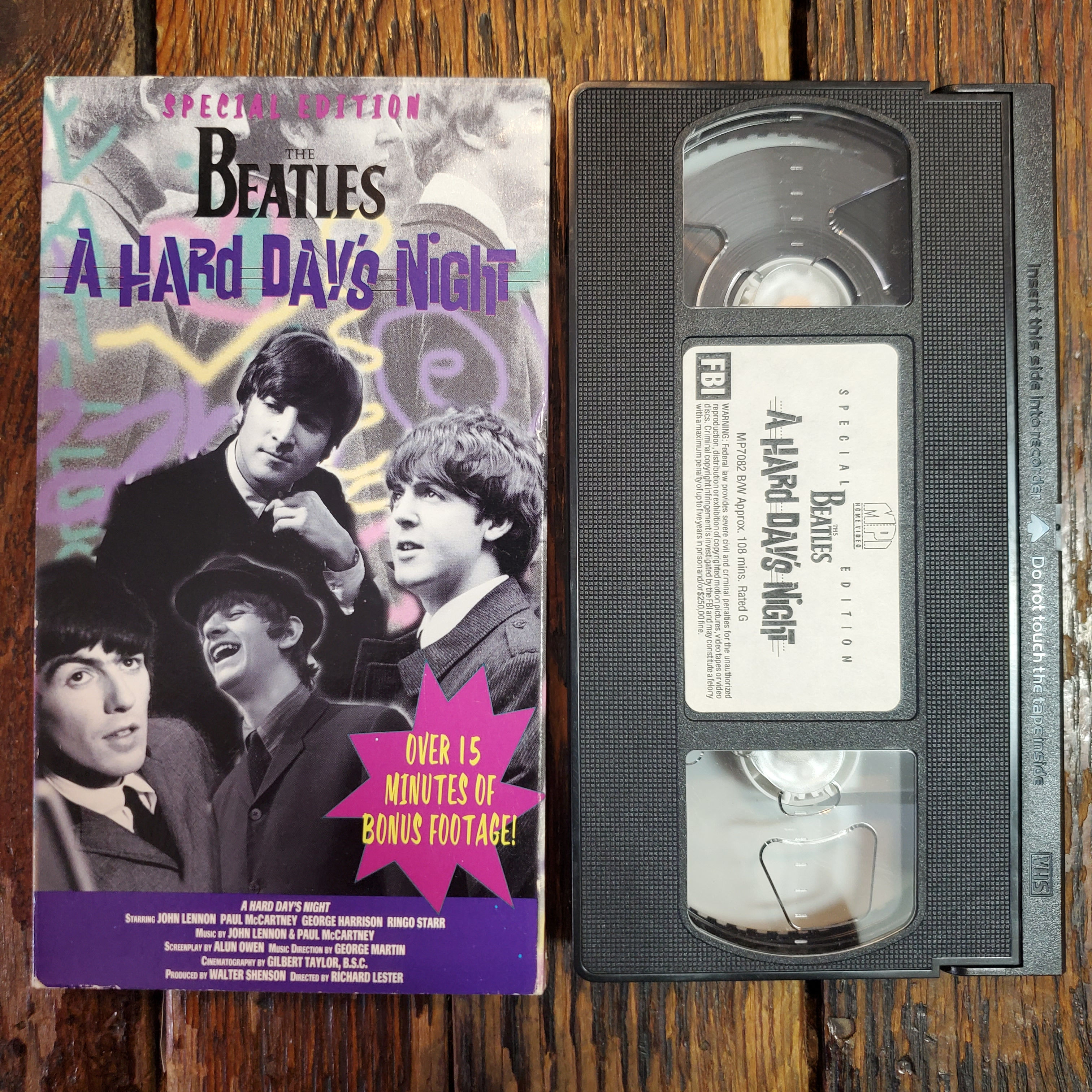 THE BEATLES A HARD DAYS NIGHT - VHS Tape