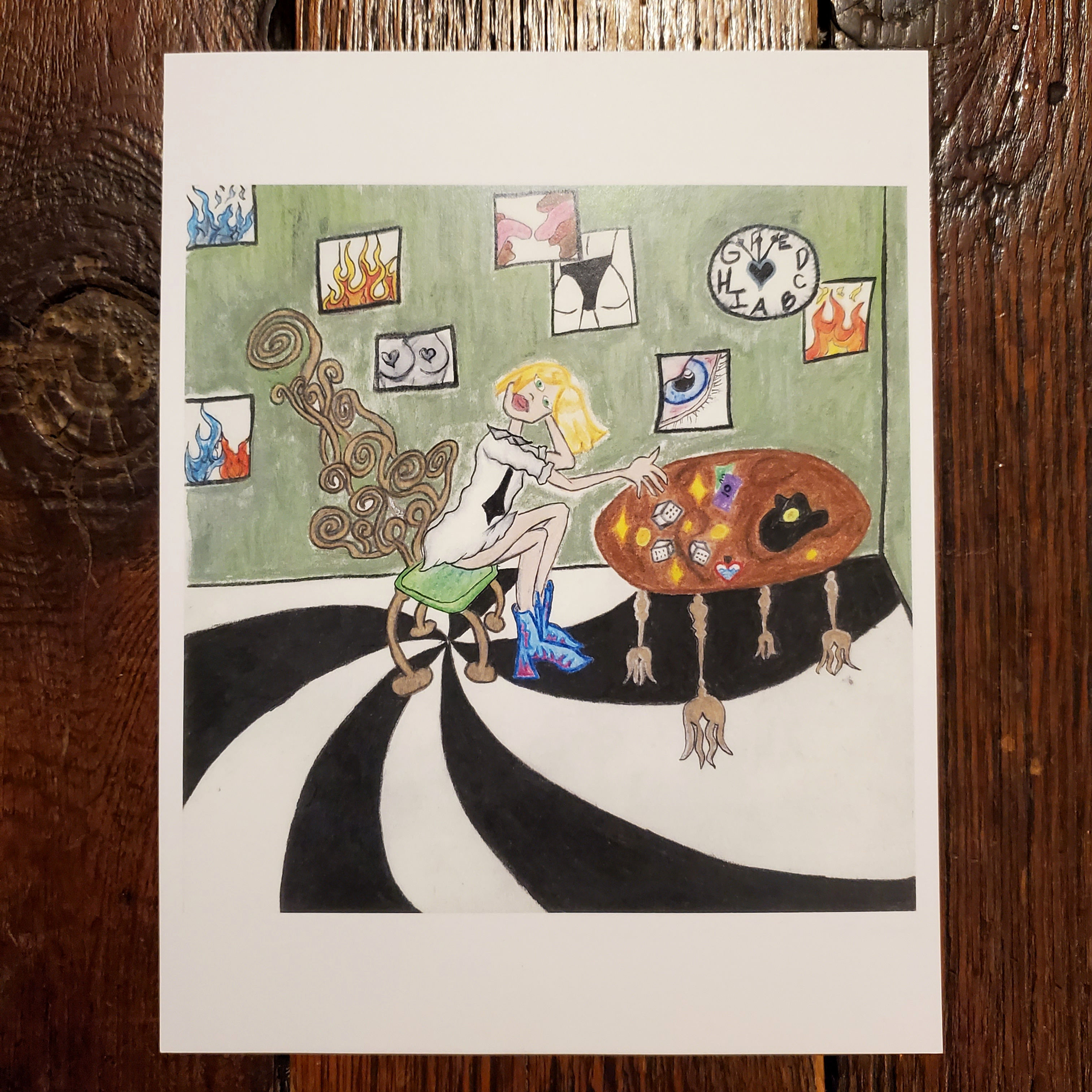 @jinx.studios7 ART PRINT "Triple 6 Bitch" by Kayah