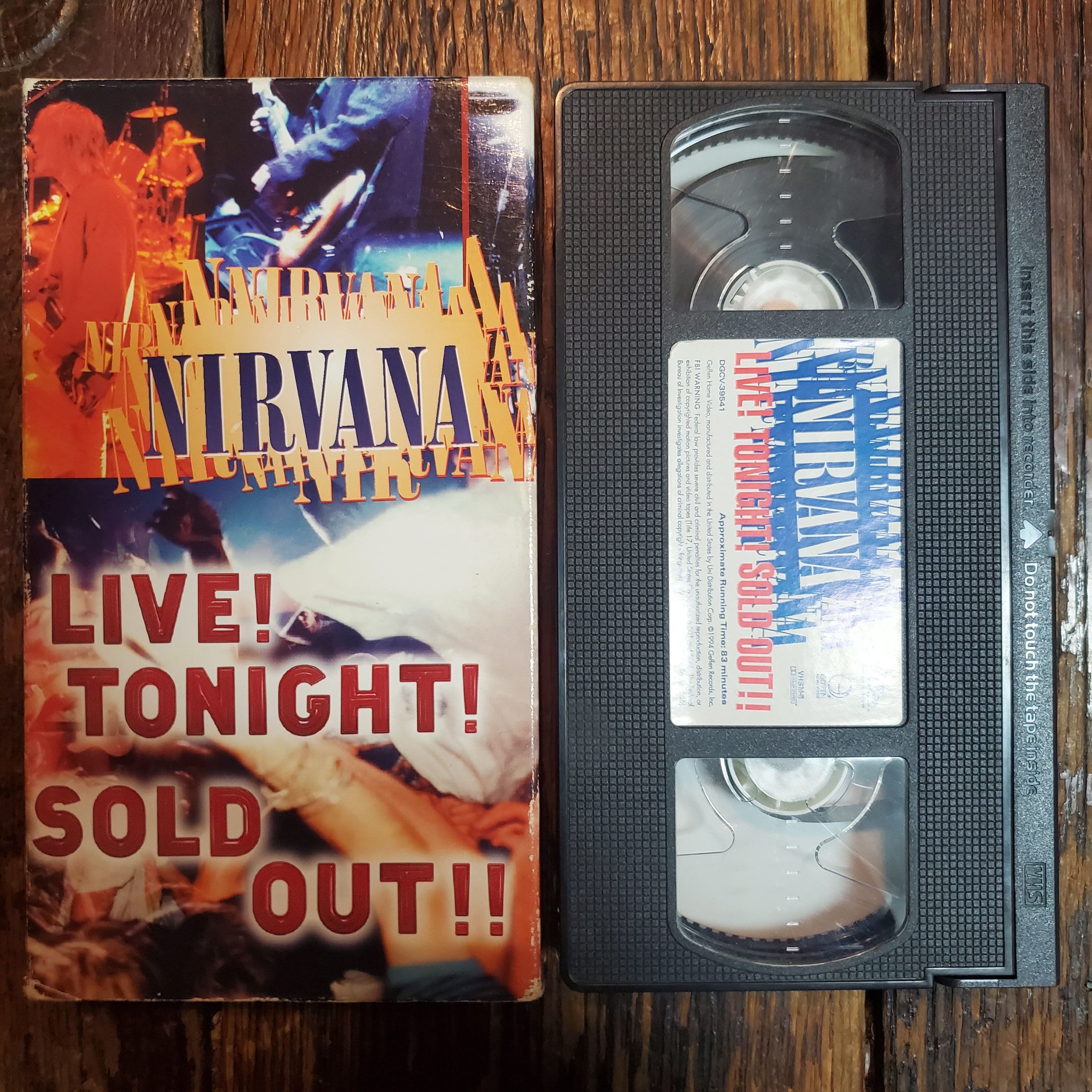 NIRVANA : LIVE! TONIGHT SOLD OUT! - VHS Tape