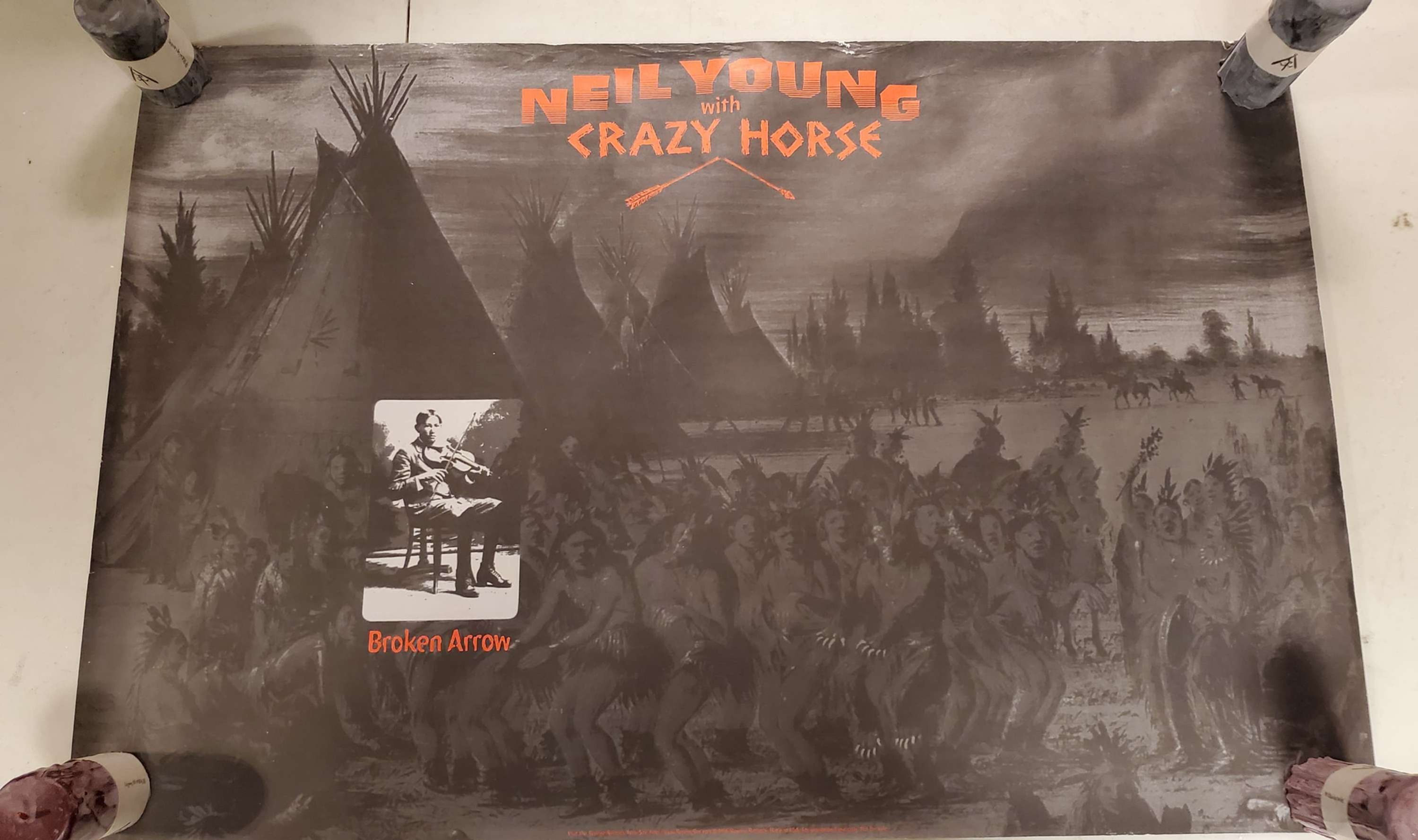 NEIL YOUNG WITH CRAZY HORSE : Broken Arrow - 1996 Promo Poster