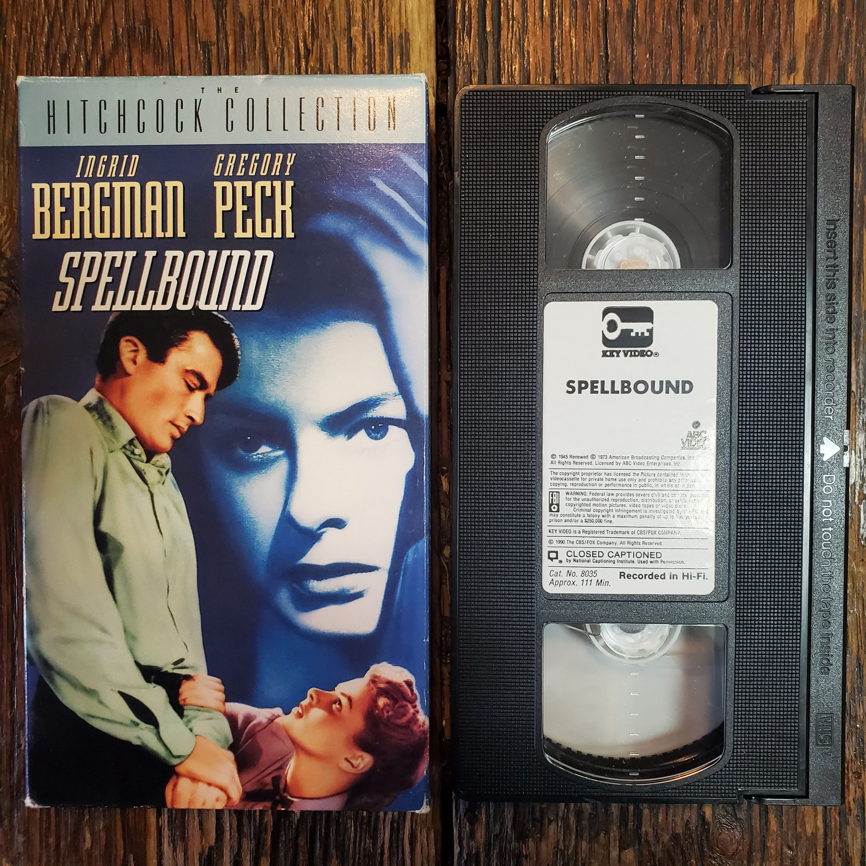 SPELLBOUND - Hitchcock VHS Tape