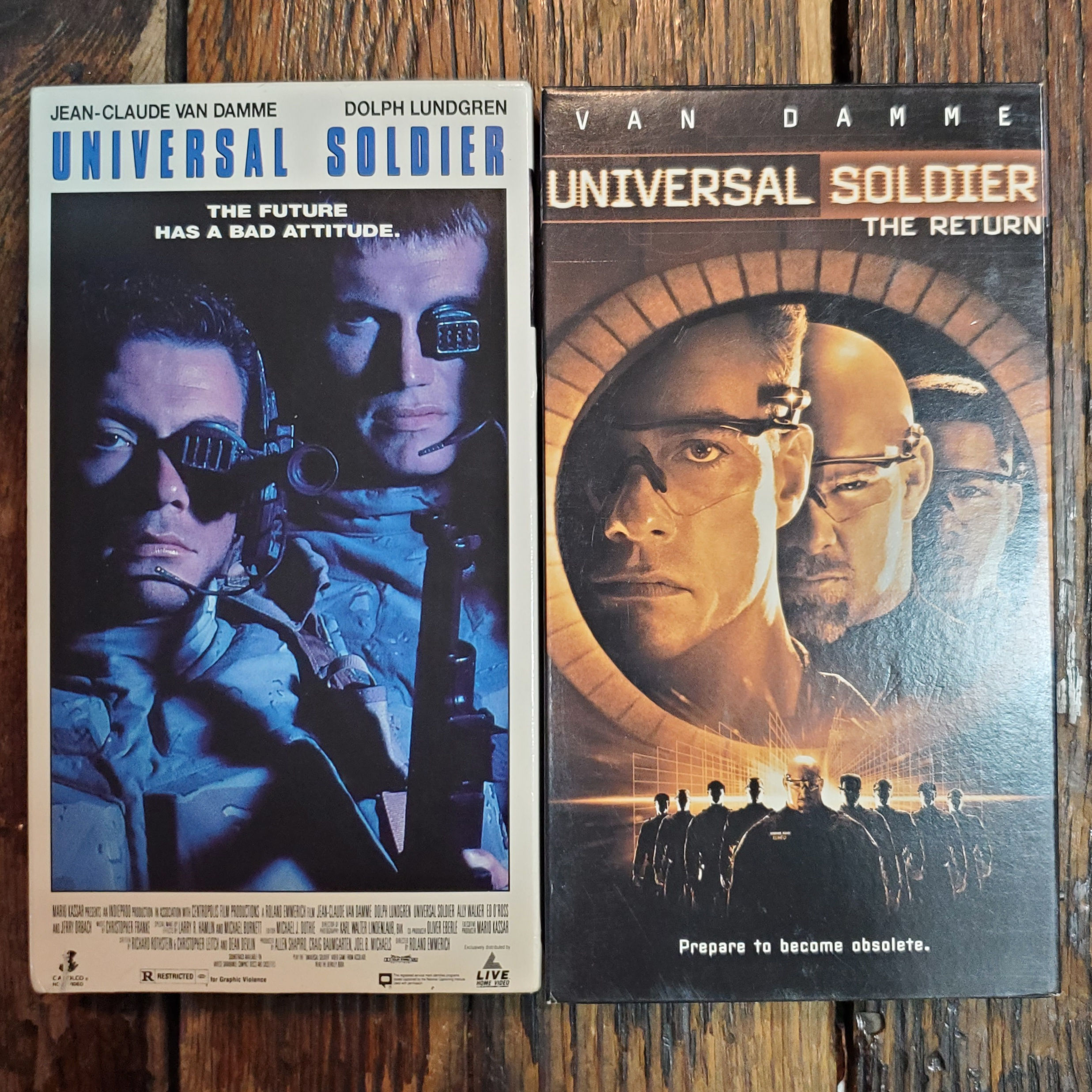 UNIVERSAL SOLDIER Double Feature - 2 x VHS Tapes