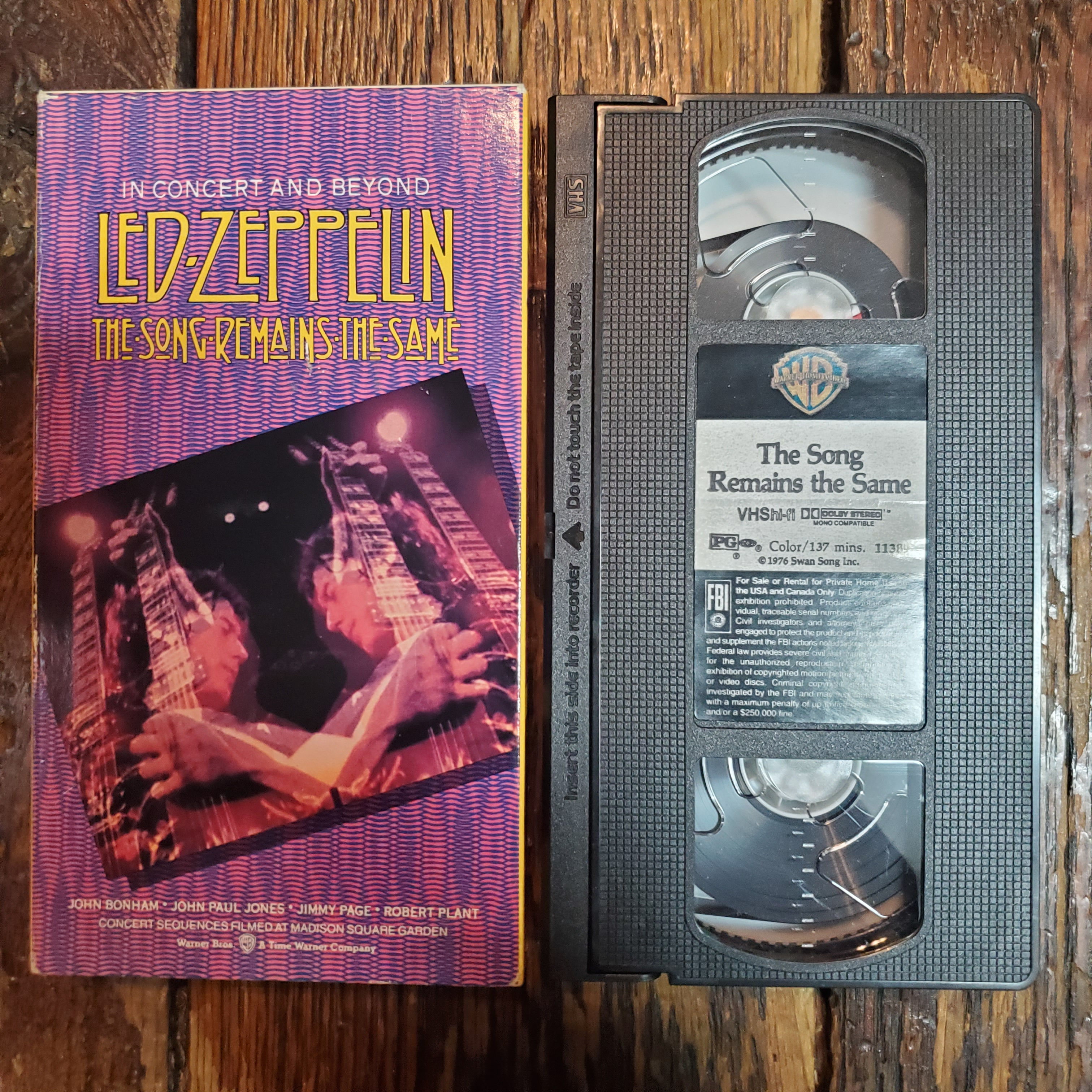 LED ZEPPELIN The Song Remains the Same - VHS Tape