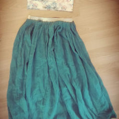 ensemble jupe bohème et crop-top cousu main
