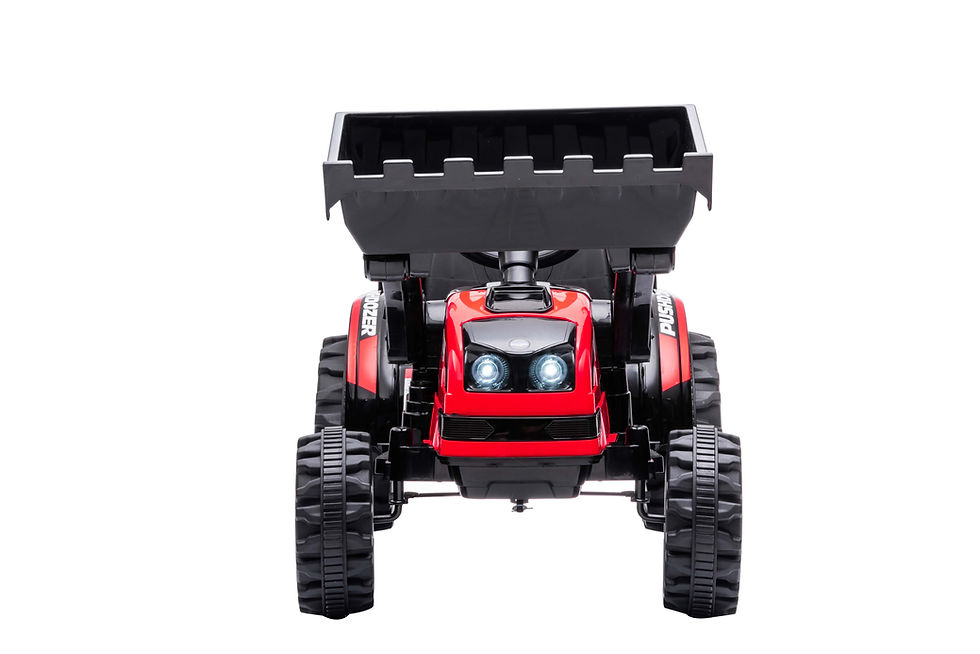 Miniature : Tracteur-Bulldozer «Pushdozer» • 12V 7Ah AVEC Excavatrice