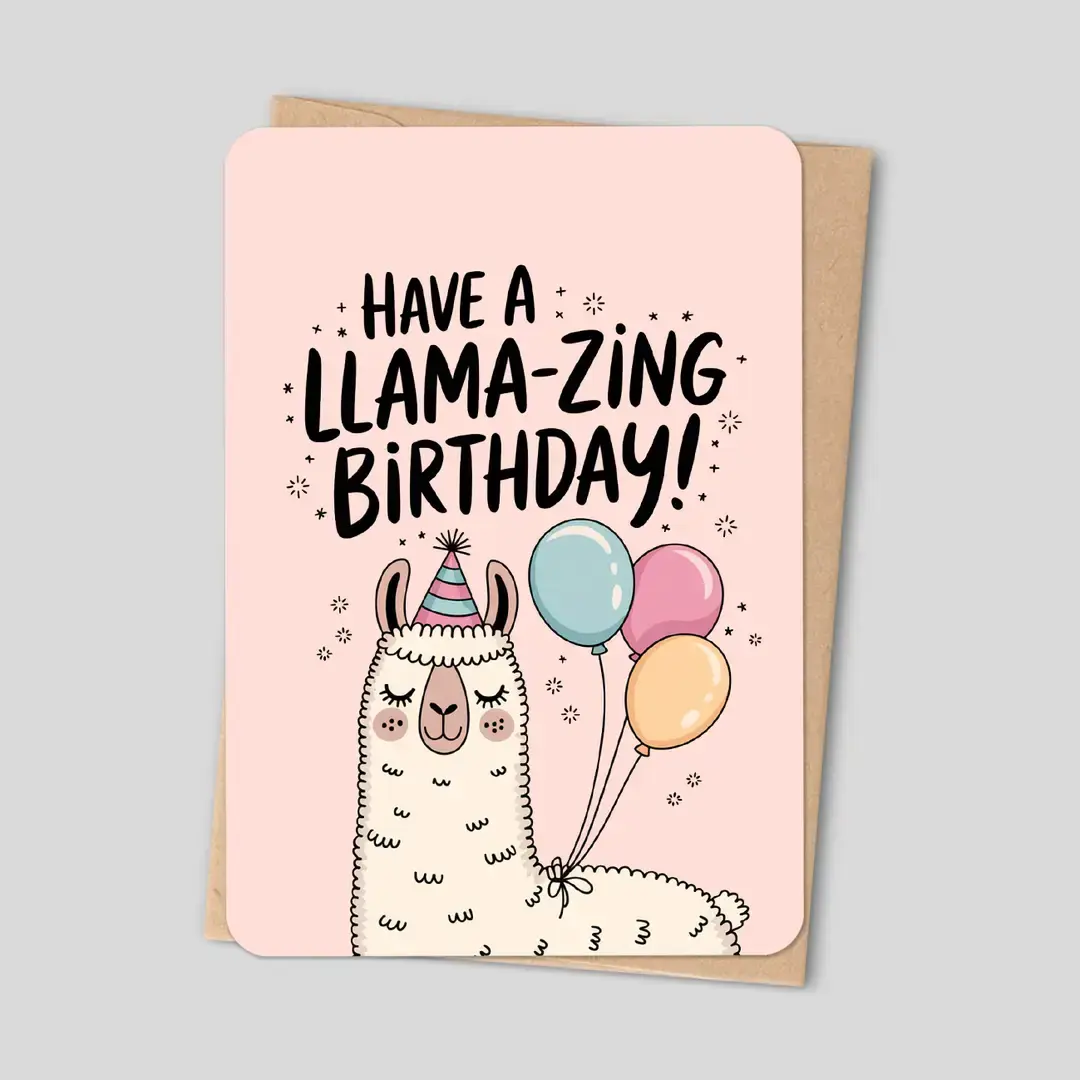 Llamazing Birthday Card