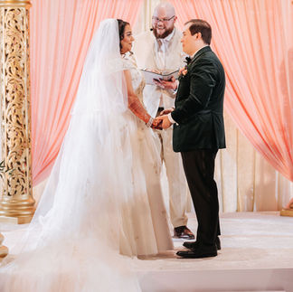 Bride and Groom at the altar 