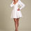 Thumbnail: Alexandrine Silky satin dress in off white 