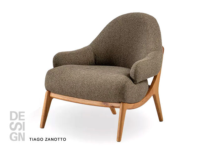 Design contemporâneo com linhas orgânicas.