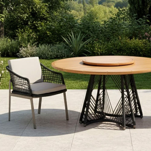 Miniatura: Assento e encosto em trama náutica artesanal