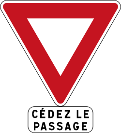 Yield  (cédez le passage) 