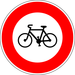 No bikes allowed (interdit aux cycles)