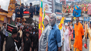 කිලිනොච්චියේ කළු කොඩි ඔසවද්දී වවුනියාව උත්සවශ්රීයෙන් නිදහස සමරයි