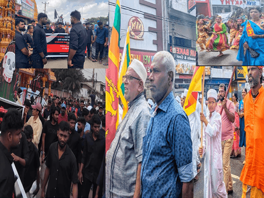 කිලිනොච්චියේ කළු කොඩි ඔසවද්දී වවුනියාව උත්සවශ්රීයෙන් නිදහස සමරයි