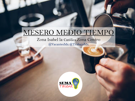 Mesero Medio Tiempo