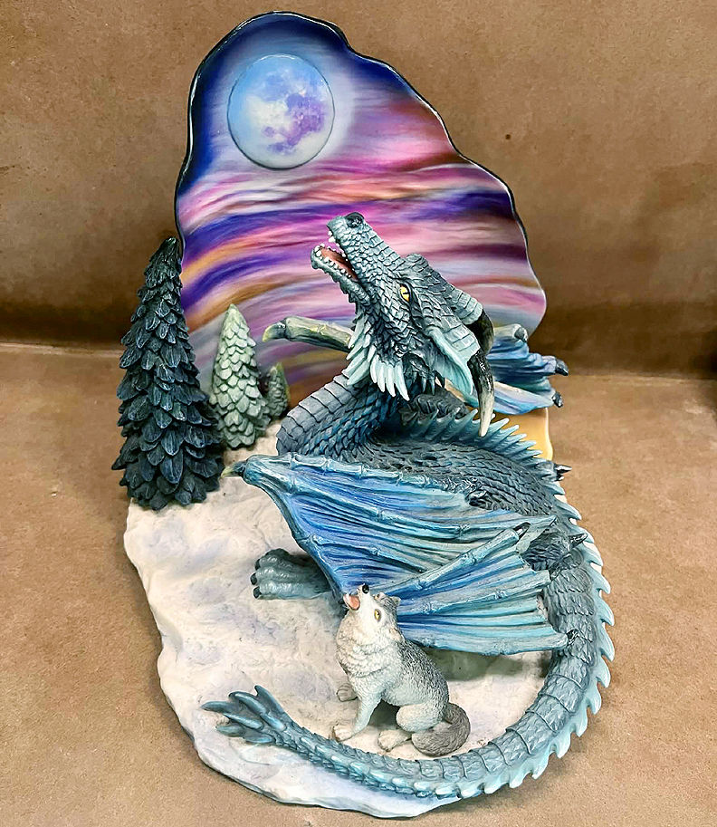 Thumbnail: Moonsong Talagelum Wolf and Dragon Statue DELUXE w/ART PRE ORDER