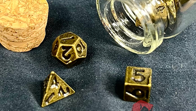 Mini Gold Dice Set