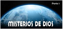 MISTERIOS DE DIOS 1