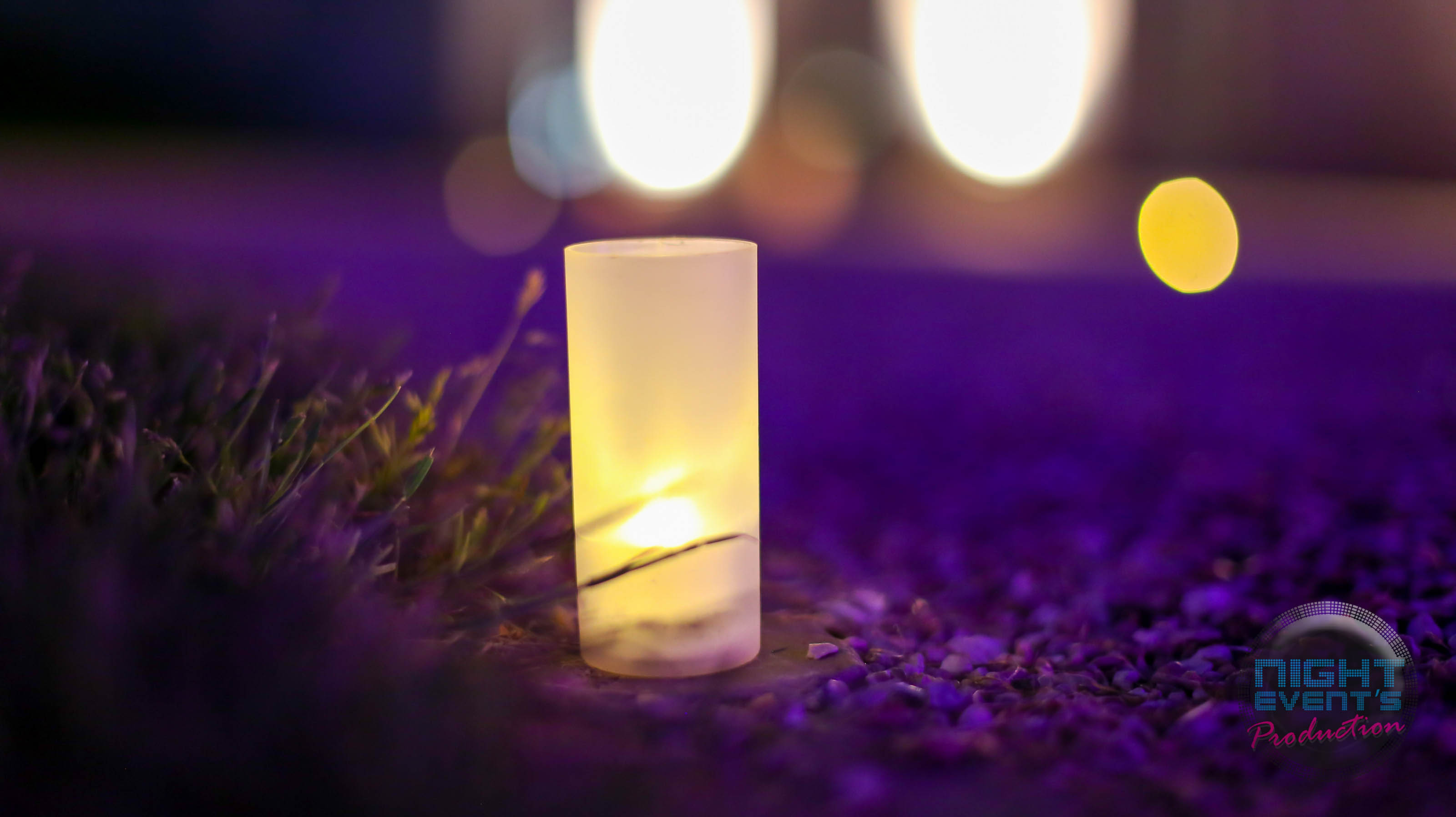 Bougie LED dans photophore