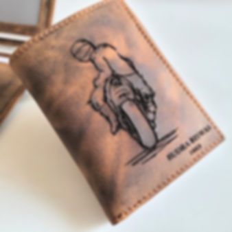 Biker Personalized Trifold Wallet