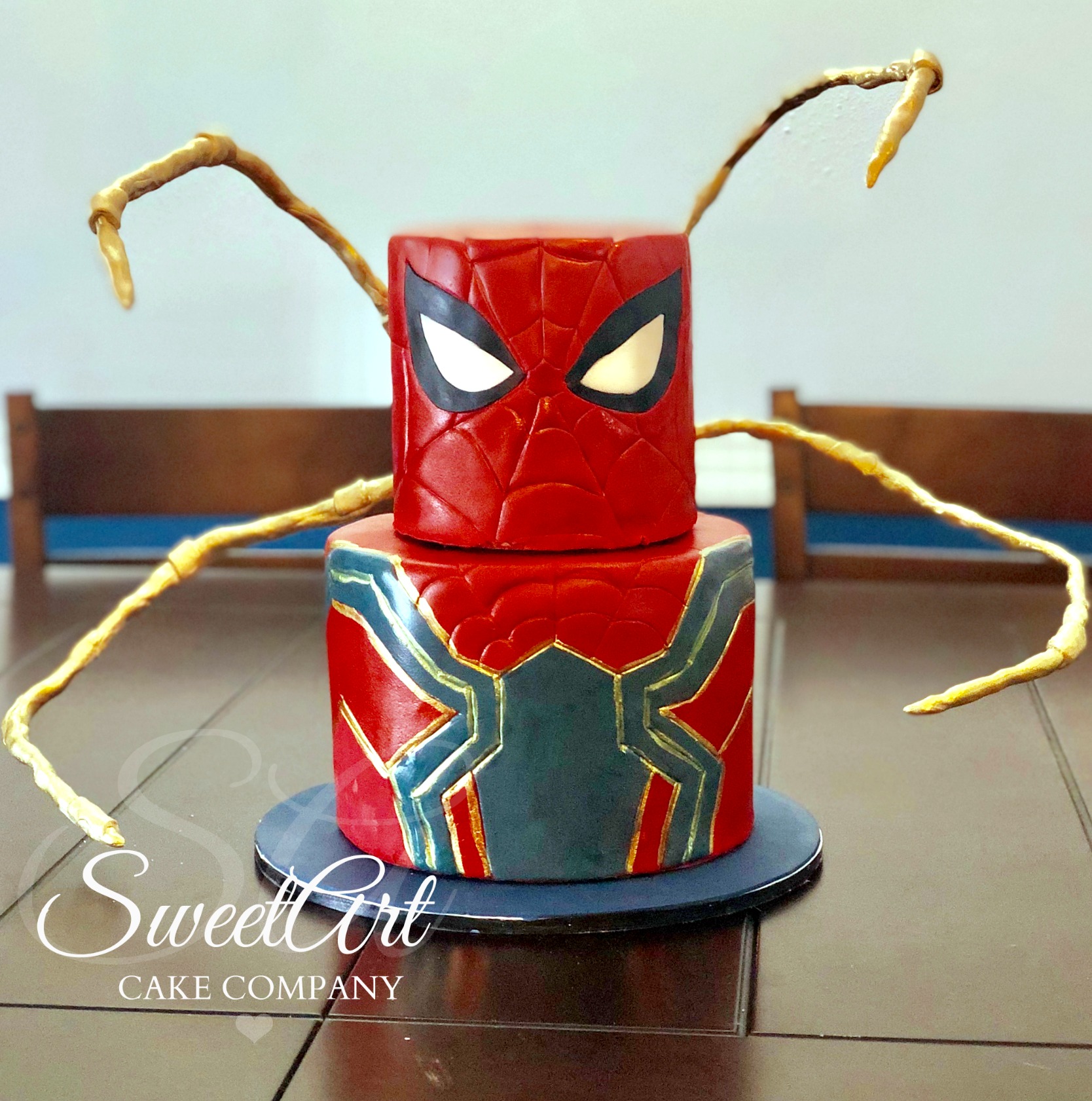 iron spiderman cake