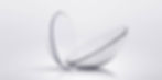 Two clear contact lenses on a white background, one upright and one lying flat. Simple, minimal design conveys cleanliness.