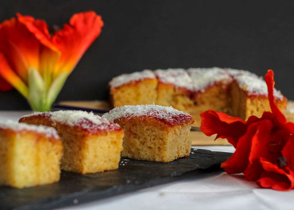 It is a very easy cake recipe prepared with no fancy equipment. This cake consists of a vanilla base drizzled with honey syrup and topped with jam and coconut. This flavoured cake is hugely popular in south India.