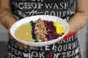 fruit smoothie bowl with a lot of nutritions