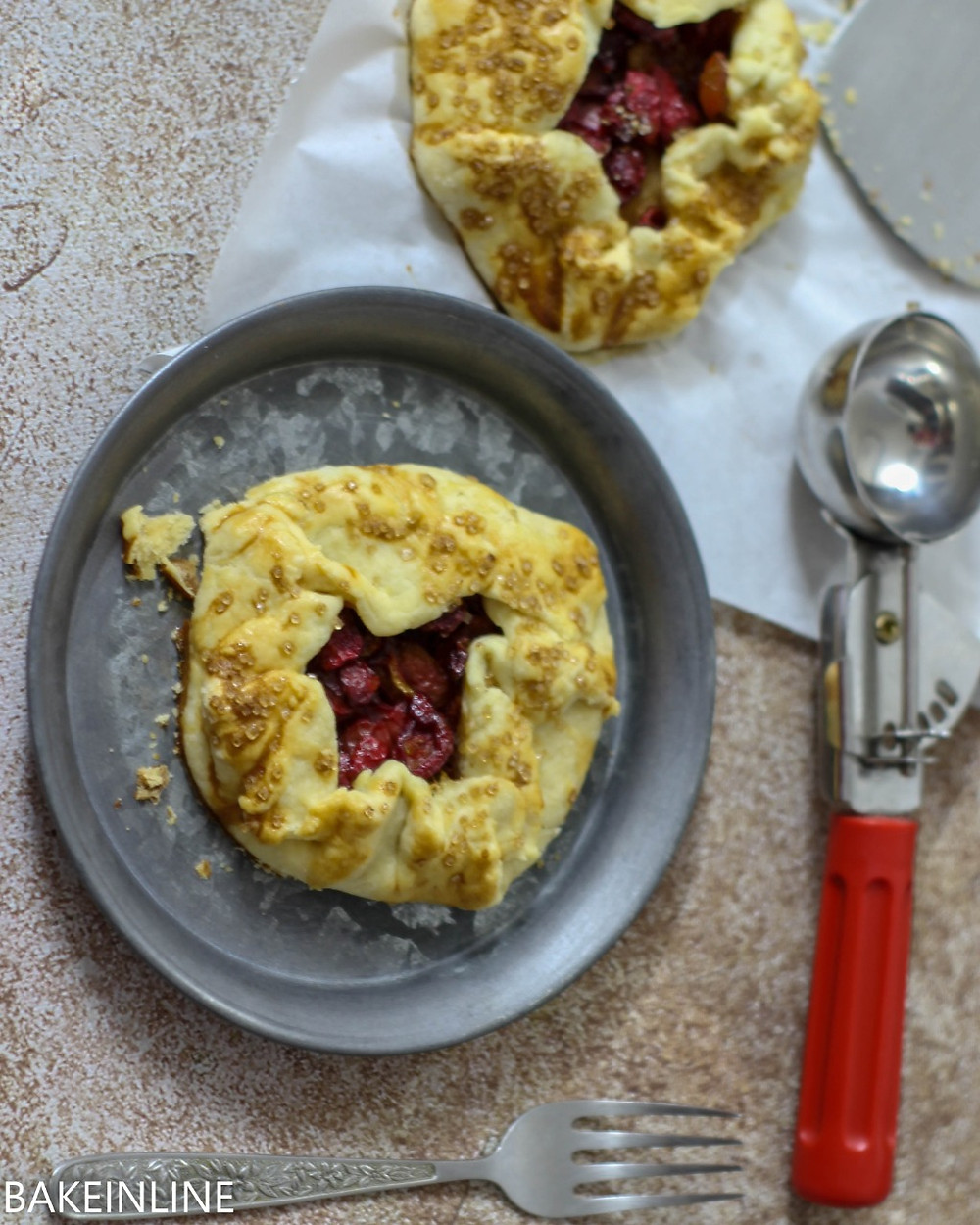 Easy Cherry Galette with fresh cherries