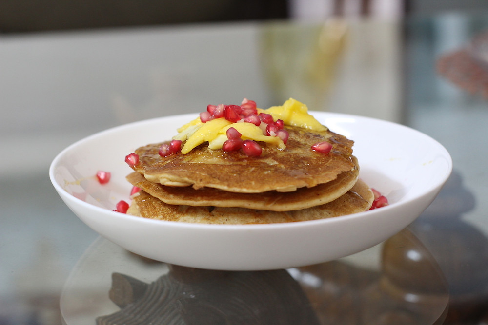 whole wheat pancakes bakeinline