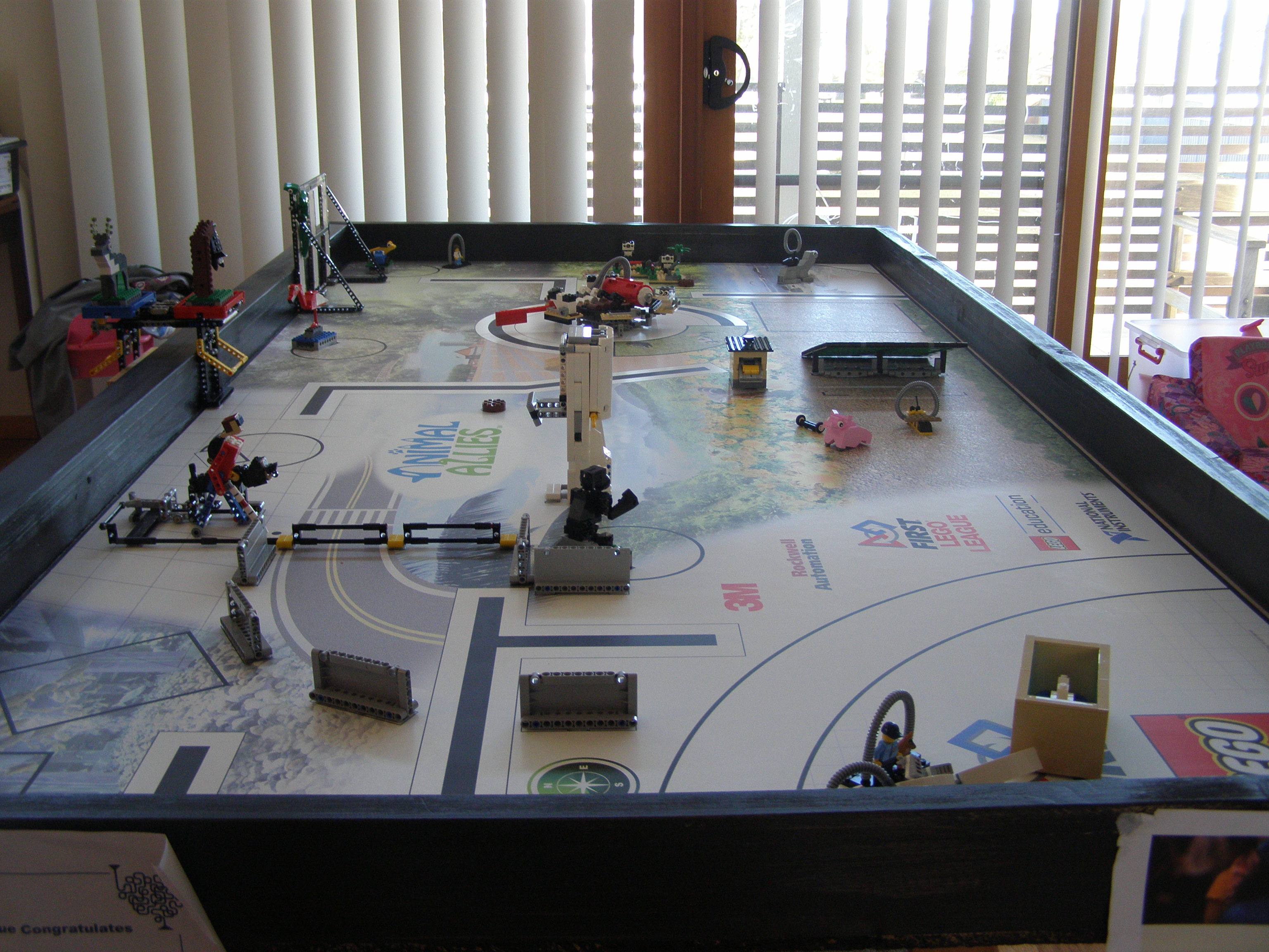 Practise table with mission models