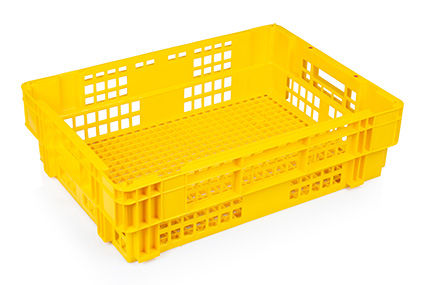 yellow freezer crate