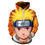 Miniaturbild: 3D Druck Naruto Top Pullover Cartoon Hoodies Unisex Frauen