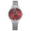 Miniaturbild: Luxus Frauen grün Zifferblatt Armband Quarz Uhr Mode Metall Silber