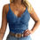 Miniaturbild: Sexy See-through Hosenträger Damen Sommer ärmellose V Hals