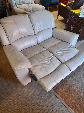 LEATHER 2 SEAT RECLINING SOFA.jfif