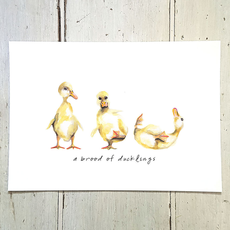 Thumbnail: Animal Trio Watercolour Print