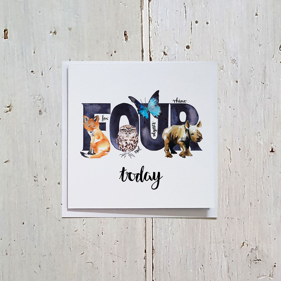 Thumbnail: Birthday Age Word cards