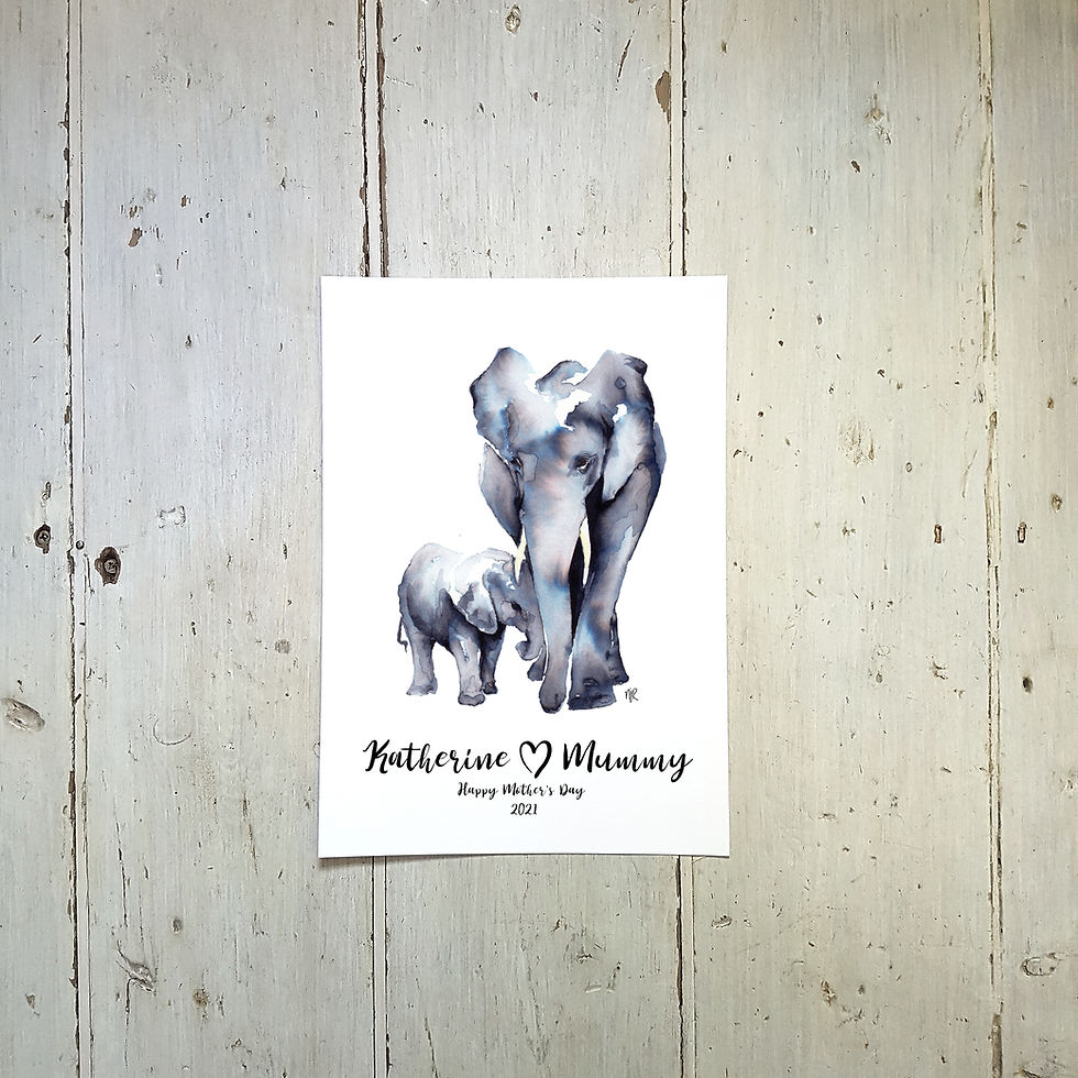 Thumbnail: Personalised Animal Hugs Print