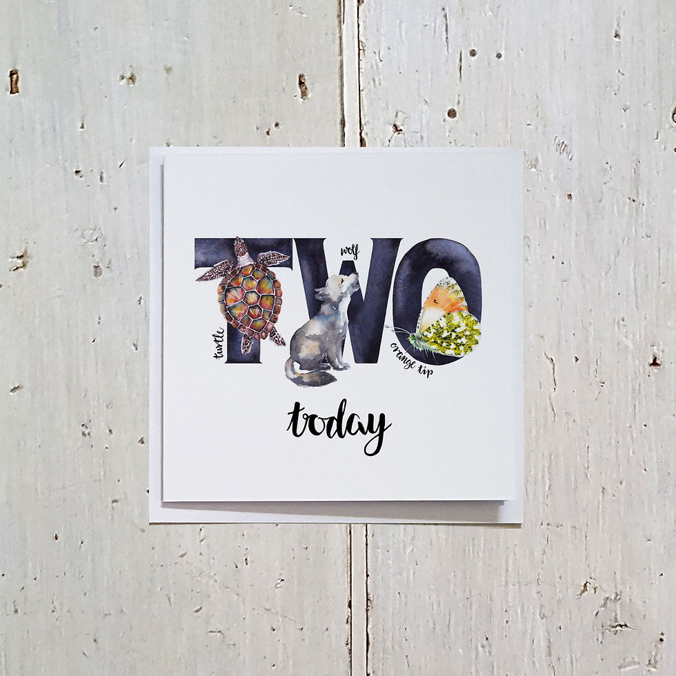 Thumbnail: Birthday Age Word cards