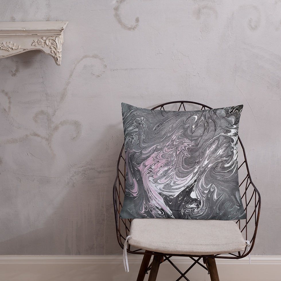 Thumbnail: Grey on pink swirls