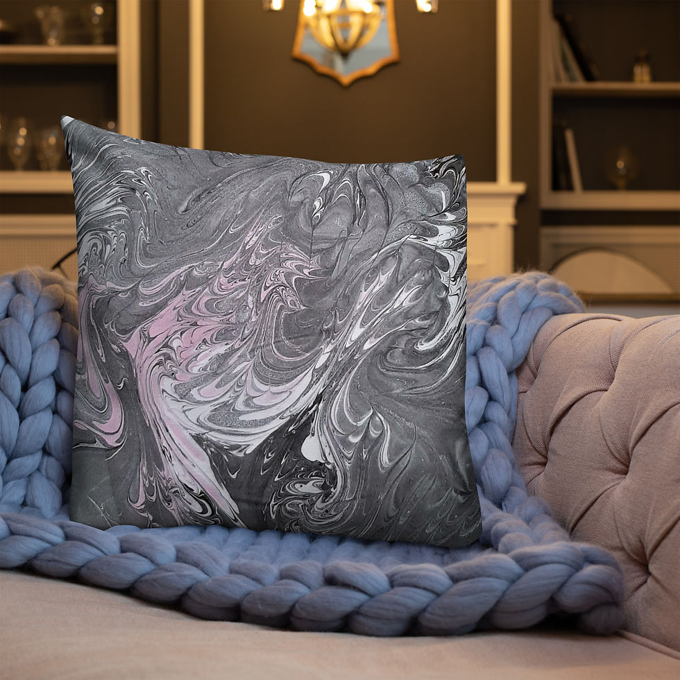 Thumbnail: Grey on pink swirls
