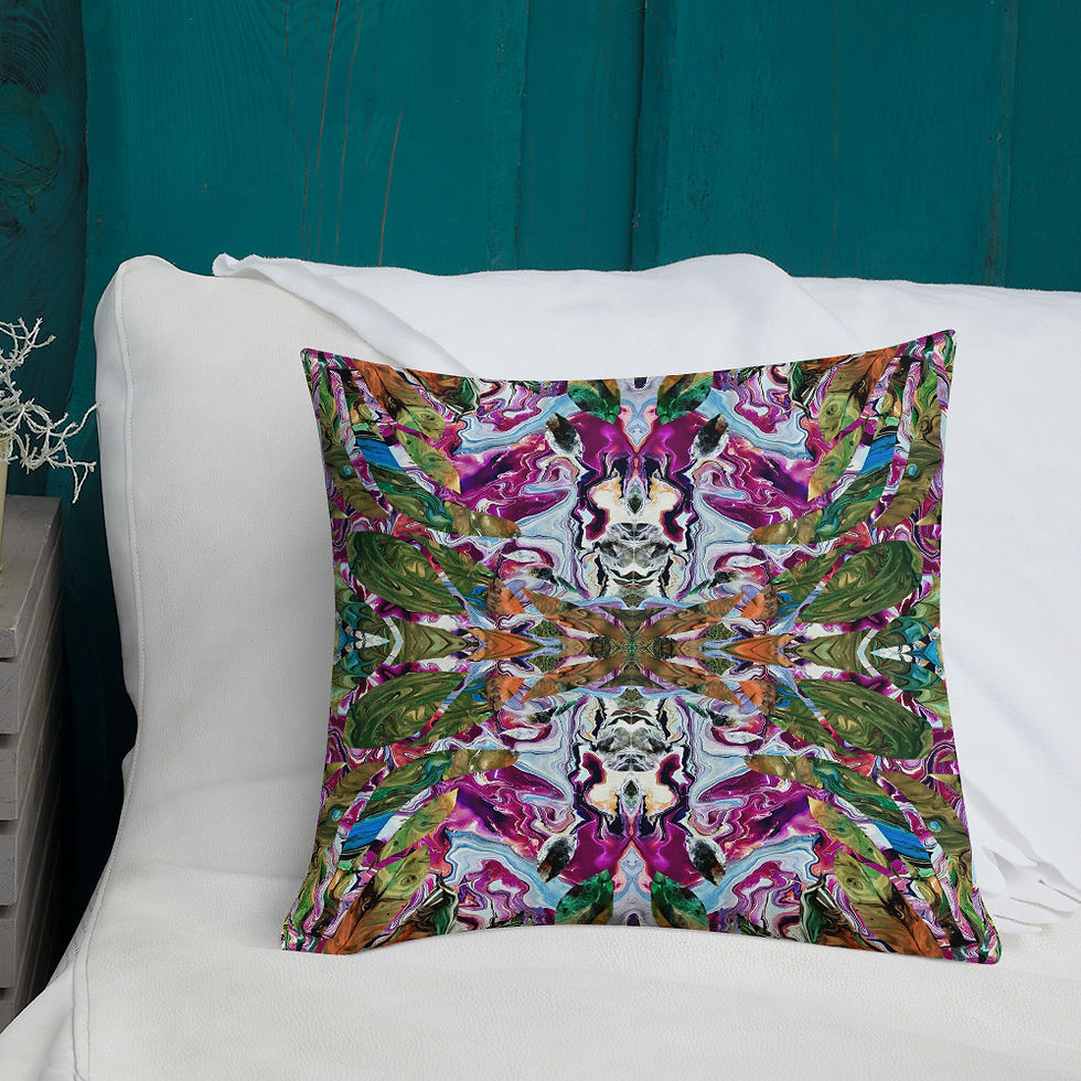 Thumbnail: Fuchsia on green arabesque IV