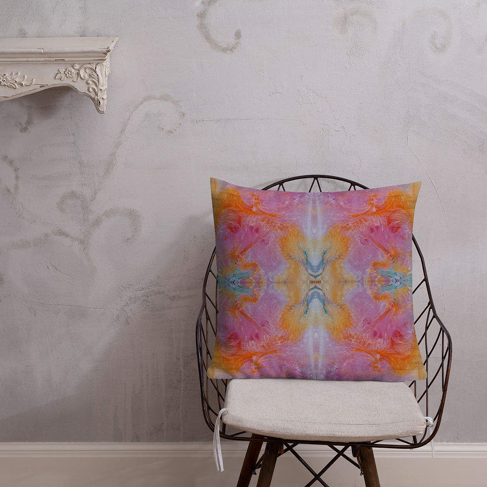 Thumbnail: Orange on pink swirls I