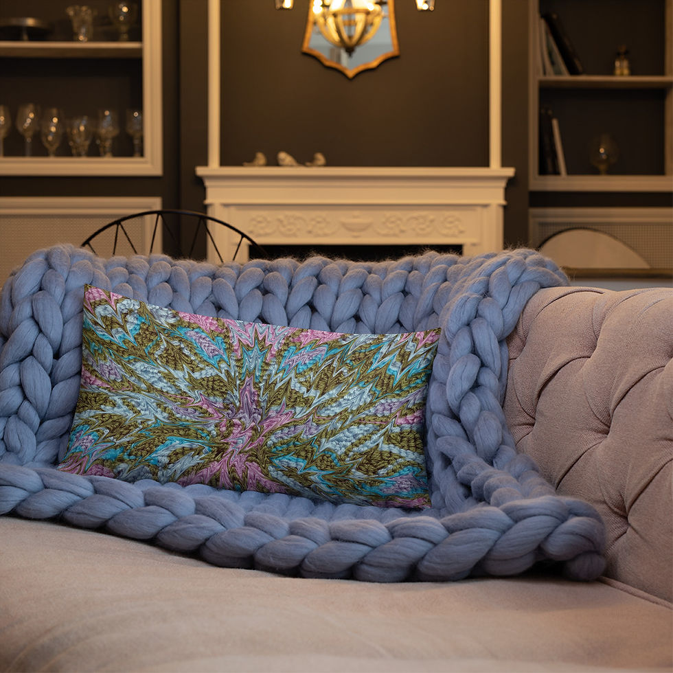 Thumbnail: Turquoise on pink intarsio I