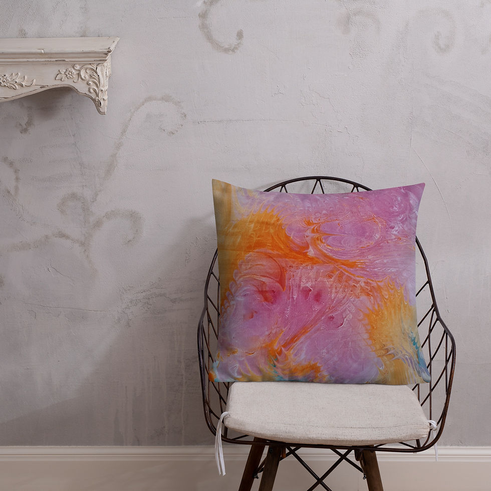 Thumbnail: Orange on pink swirls