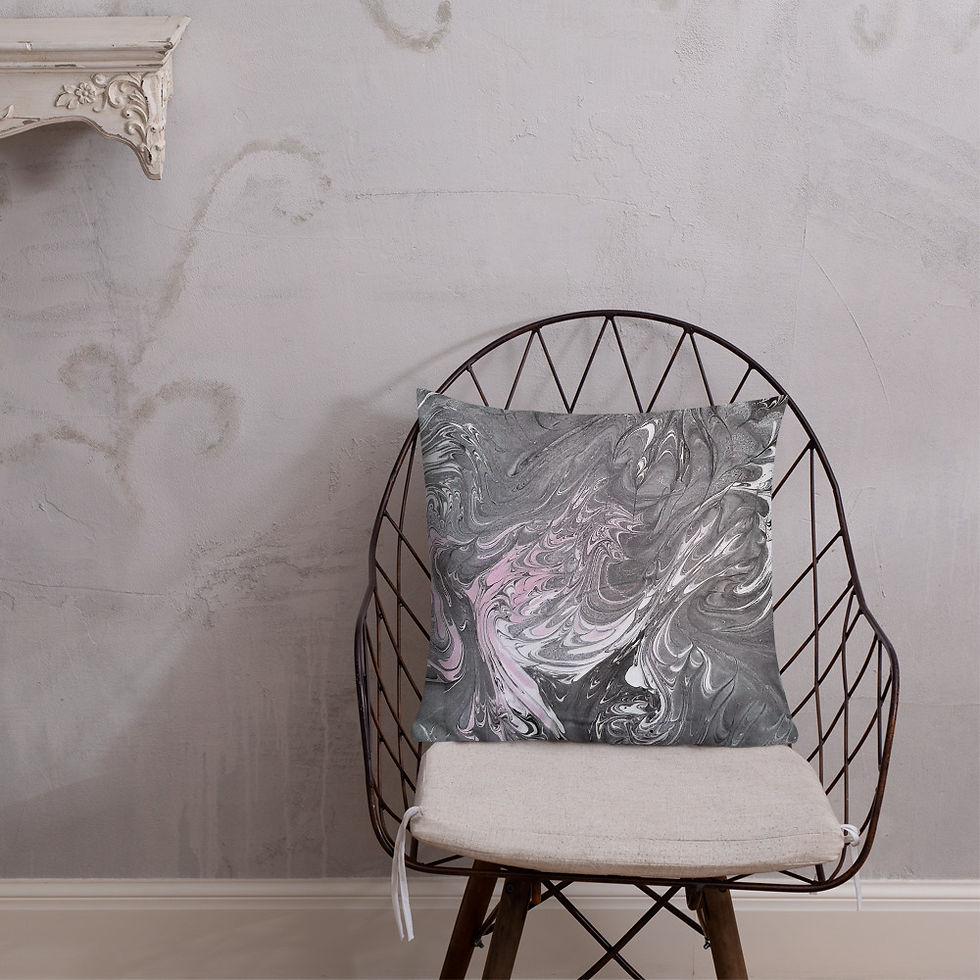 Thumbnail: Grey on pink swirls